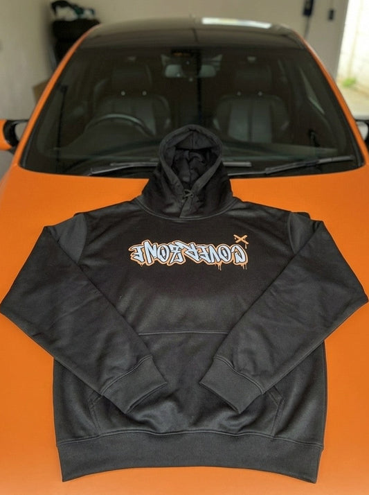 Sweat capuche jante a deport graffiti