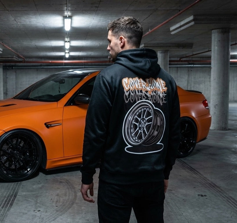 Sweat capuche jante a deport graffiti